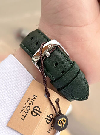 Bigotti Deri Kordon Takvimli Kadran 5 Atm Suya Dayanıklı 2 Yıl Garantili Erkek Kol Saati TBG10521.4