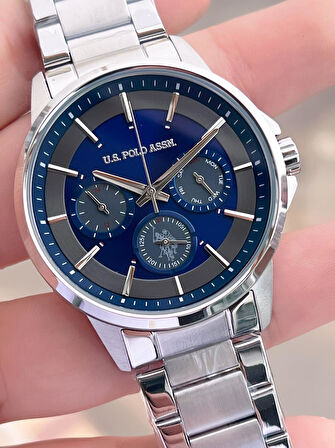U.S.Polo Assn Çelik Kordon İç Fonksiyonları Aktif 5 Atm Suya Dayanıklı Erkek Kol Saati USPA.FS1000.03