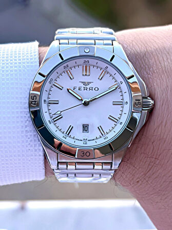 Ferro Çelik Kordon Nişan Ve Damat Saati 2 Yıl Garantili 3 Atm Suya Dayanıklı Erkek Kol Saati 43017A1