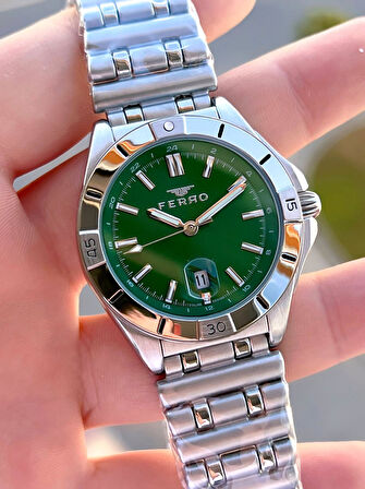 Ferro Çelik Kordon Nişan Ve Damat Saati 2 Yıl Garantili 3 Atm Suya Dayanıklı Erkek Kol Saati 43017A3