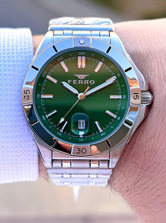 Ferro Çelik Kordon Nişan Ve Damat Saati 2 Yıl Garantili 3 Atm Suya Dayanıklı Erkek Kol Saati 43017A3