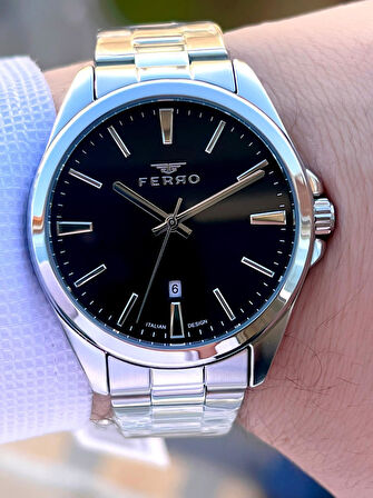 Ferro Çelik Kordon Nişan Ve Damat Saati 2 Yıl Garantili 3 Atm Suya Dayanıklı Erkek Kol Saati 11551A1
