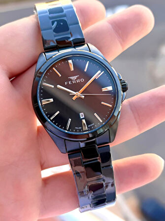 Ferro Çelik Kordon Nişan Ve Damat Saati 2 Yıl Garantili 3 Atm Suya Dayanıklı Erkek Kol Saati 11551A5