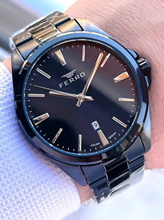 Ferro Çelik Kordon Nişan Ve Damat Saati 2 Yıl Garantili 3 Atm Suya Dayanıklı Erkek Kol Saati 11551A5