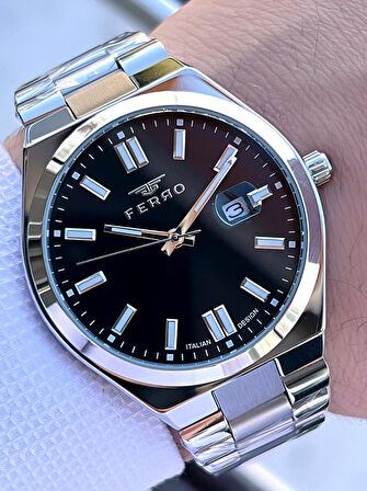 Ferro Çelik Kordon Nişan Ve Damat Saati 2 Yıl Garantili 3 Atm Suya Dayanıklı Erkek Kol Saati 11386-A3