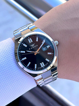 Ferro Çelik Kordon Nişan Ve Damat Saati 2 Yıl Garantili 3 Atm Suya Dayanıklı Erkek Kol Saati 11386-A3