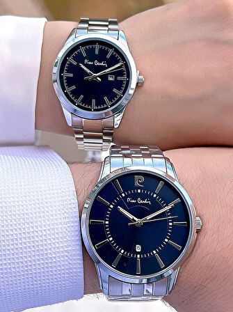 Pierre Cardin Bay ve Bayan Çiftlere Özel Çelik Kordon Çift Kol Saati 30 Mt Su Gecirmez CF.PR80008.M1