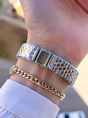 U.s.Polo Assn Çelik Kordon 2 Yıl Garantili 3 Atm Suya Dayanıklı Kadın Kol Saati+Bileklik UA.2085.M07