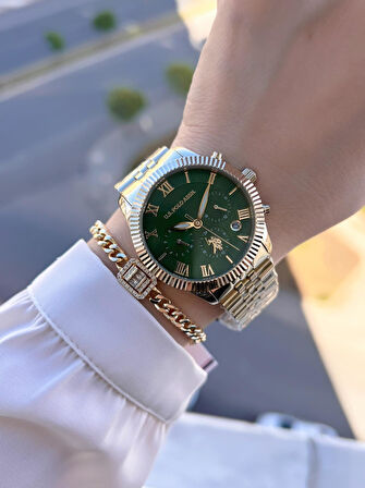 U.s.Polo Assn Çelik Kordon İç Fonksiyonları Aktif 5 Atm 2 Yıl Garantili Kadın Kol Saati UA.2040.S05