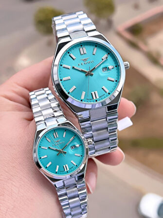 Ferro Çiftlere Özel Sevgili Kombini 2 Yıl Garantili 3 Atm Suya Dayanıklı Çift Kol Saati CF.FR001