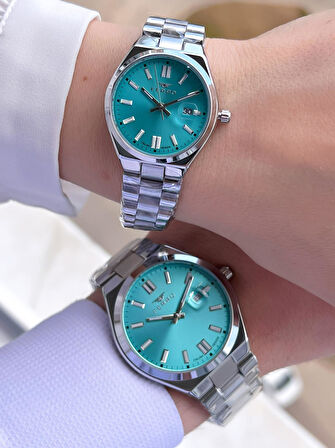 Ferro Çiftlere Özel Sevgili Kombini 2 Yıl Garantili 3 Atm Suya Dayanıklı Çift Kol Saati CF.FR001