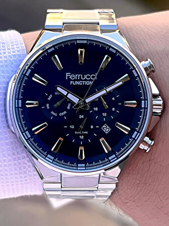Ferrucci 2 Yıl Garantili Çelik Kordon İç Kadran Özellikleri Aktif 3 Atm Erkek Kol Saati EF.12654.01