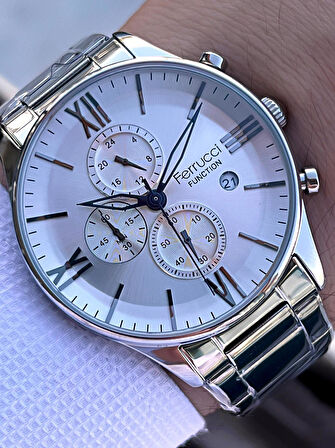 Ferrucci 2 Yıl Garantili Çelik Kordon İç Kadran Özellikleri Aktif 3 Atm Erkek Kol Saati EF.14079.01