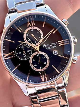 Ferrucci 2 Yıl Garantili Çelik Kordon İç Kadran Özellikleri Aktif 3 Atm Erkek Kol Saati EF.14079.02