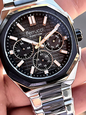 Ferrucci 2 Yıl Garantili Çelik Kordon İç Kadran Özellikleri Aktif 3 Atm Erkek Kol Saati EF.03372.03