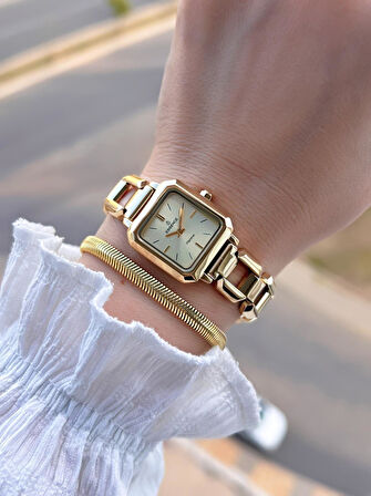 Essence Çelik Kasa Ve Kordon 2 Yıl Garantili 3 Atm Suya Dayanıklı Kadın Kol Saat+Bileklik SDF110