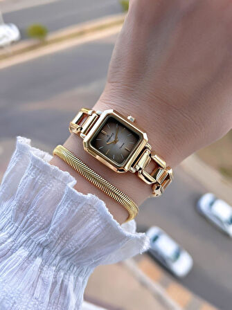 Essence Çelik Kasa Ve Kordon 2 Yıl Garantili 3 Atm Suya Dayanıklı Kadın Kol Saat+Bileklik SDF140