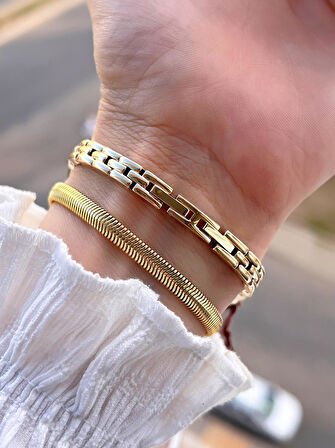 Essence Çelik Kasa Ve Kordon 2 Yıl Garantili 3 Atm Suya Dayanıklı Kadın Kol Saat+Bileklik ESM120