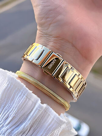 DKNY Çelik Kasa Ve Kordon 5 Atm Suya Dayanıklı 2 Yıl Garantili Kadın Kol Saati+Bileklik DKNY.015M0035