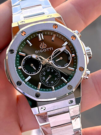 Bigotti Özel Kutulu Nişan Ve Damat Saati 2 Yıl Garantili İç Fonksiyonları Aktif Erkek Kol Saati BX01