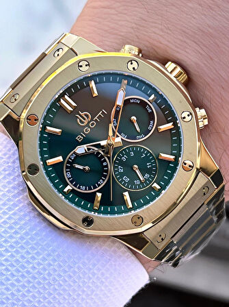 Bigotti Özel Kutulu Nişan Ve Damat Saati 2 Yıl Garantili İç Fonksiyonları Aktif Erkek Kol Saati BX04