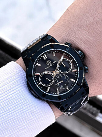 Bigotti Özel Kutulu Nişan Ve Damat Saati 2 Yıl Garantili İç Fonksiyonları Aktif Erkek Kol Saati BX05