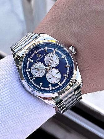 Bigotti Özel Kutulu Nişan Ve Damat Saati 2 Yıl Garantili İç Fonksiyonları Aktif Erkek Kol Saati XB03