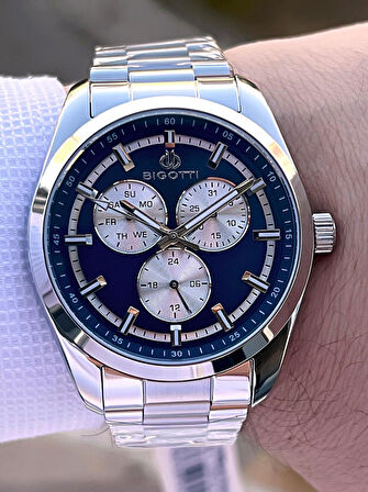 Bigotti Özel Kutulu Nişan Ve Damat Saati 2 Yıl Garantili İç Fonksiyonları Aktif Erkek Kol Saati XB03