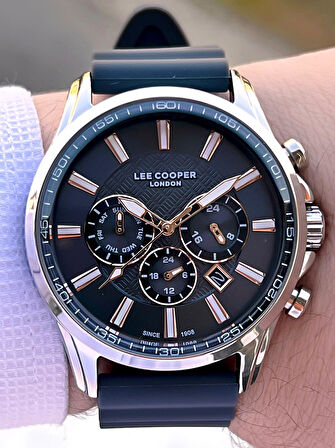Lee Cooper Silikon Kordon İç Fonksiyonları Aktif 5 Atm Suya Dayanıklı Erkek Kol Saati ELC.08170.366