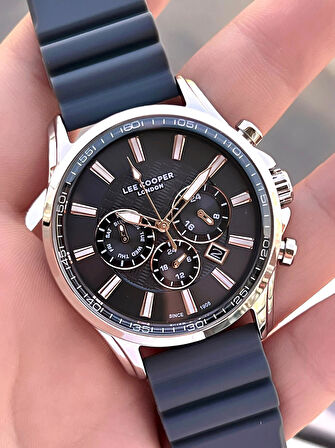 Lee Cooper Silikon Kordon İç Fonksiyonları Aktif 5 Atm Suya Dayanıklı Erkek Kol Saati ELC.08170.366