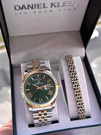 Daniel Klein Vip Seri Çelik Kordon Ve Çelik Bileklik Hediyeli 2 Yıl Garantili Cift Saati CF.10887C3