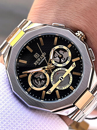 Reward Çelik Kordon 2 Yıl Garantili 5 Atm Suya Dayanıklı İç Fonksiyonları Aktif Erkek Kol Saati RE27