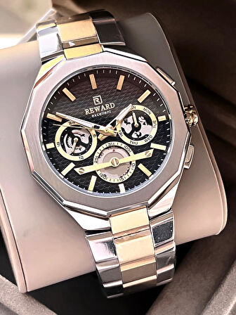 Reward Çelik Kordon 2 Yıl Garantili 5 Atm Suya Dayanıklı İç Fonksiyonları Aktif Erkek Kol Saati RE27