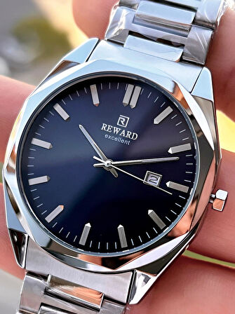 Reward Çelik Kordon 5 Atm Suya Dayanıklı Takvimli Kadran 2 Yıl Garantili Erkek Kol Saati WE.147131.2