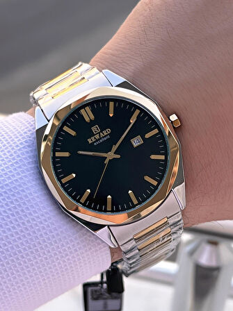 Reward Çelik Kordon 5 Atm Suya Dayanıklı Takvimli Kadran 2 Yıl Garantili Erkek Kol Saati WE.147131.4