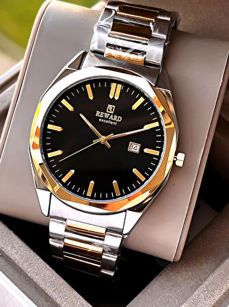 Reward Çelik Kordon 5 Atm Suya Dayanıklı Takvimli Kadran 2 Yıl Garantili Erkek Kol Saati WE.147131.4