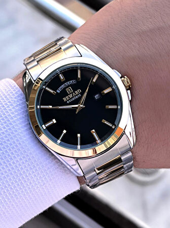 Reward Çelik Kordon 5 Atm Suya Dayanıklı Takvimli Kadran 2 Yıl Garantili Erkek Kol Saati WE.147126.1