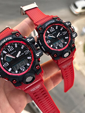 Joefox Digital Ve Analog Çiftlere Özel 2 Yıl Garantili 3 Atm Suya Dayanıklı Çift Kol Saati JE.CFT.05