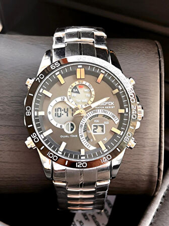 Joefox Çelik Kordon Digital Ve Analog 2 Yıl Garantili 3 Atm Suya Dayanıklı Erkek Kol Saati JOE.CL01