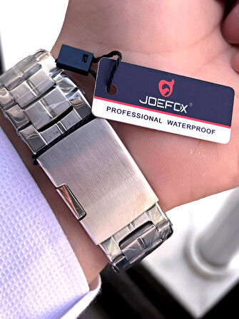 Joefox Çelik Kordon Dijital Ve Analog 2 Yıl Garantili 3 Atm Suya Dayanıklı Erkek Kol Saati JOE.CL05