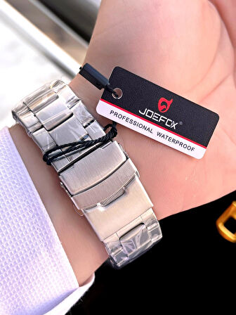 Joefox Çelik Kordon Dijital Ve Analog 2 Yıl Garantili 3 Atm Suya Dayanıklı Erkek Kol Saati JOE2.LC06