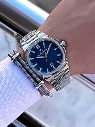 Daniel Klein İtalyan Model Bileklik Hediyeli Çelik Kordon 3 Atm 2 Yıl Garantili Erkek Kol Saati MX07