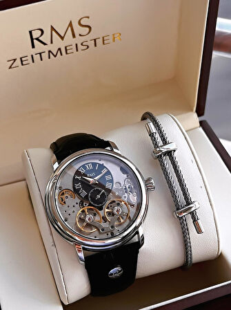 RMS Romanson Otomatik İç Fonksiyonları Aktif Akar Saniye Kapalı Klips Erkek Kol Saati ERMS.1551.05