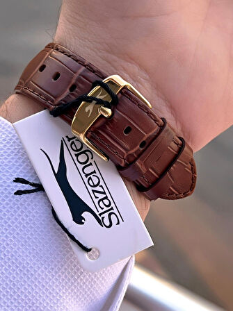 Slazenger Deri Kordon İç Fonksiyonları Aktif 10 Atm Suya Dayanıklı Erkek Kol Saati ESL.09.2481.2.06
