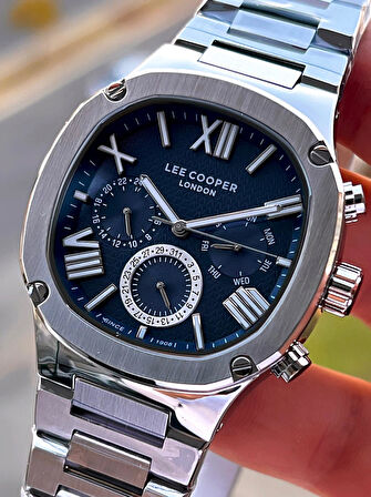 Lee Cooper Çelik Kordon İç Fonksiyonları Aktif 5 Atm 2yıl Garantili Erkek Kol Saati ELC.8146.390