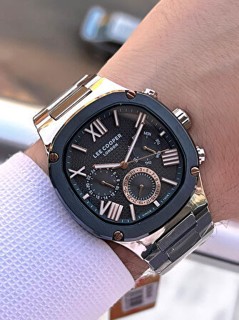 Lee Cooper Çelik Kordon İç Fonksiyonları Aktif 5 Atm 2yıl Garantili Erkek Kol Saati ELC.8146.060