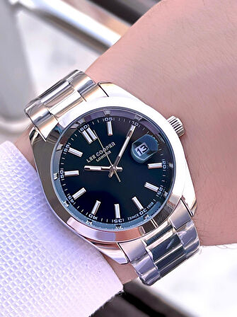 Lee Cooper Çelik Kordon Takvimli Kadran 5 Atm 2 Yıl Garantili Erkek Kol Saati ELC8189.350