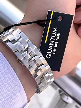 Quantum Sapphire Cizilmez Cam Çelik Kordon 2 Yıl Garantili 10 Atm Erkek Kol Saat EDG.1211.270