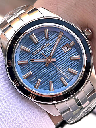 Quantum Sapphire Cizilmez Cam Çelik Kordon 2 Yıl Garantili 10 Atm Erkek Kol Saat EDG.1211.590