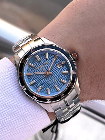 Quantum Sapphire Cizilmez Cam Çelik Kordon 2 Yıl Garantili 10 Atm Erkek Kol Saat EDG.1211.590
